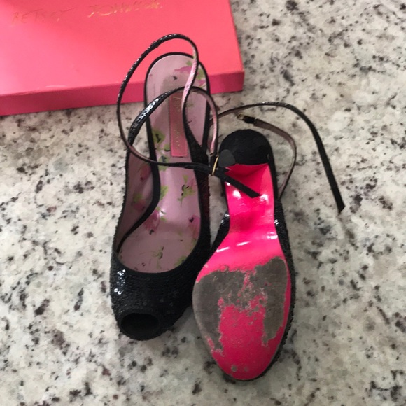 Betsey Johnson designer sparkly heels - Picture 3 of 7